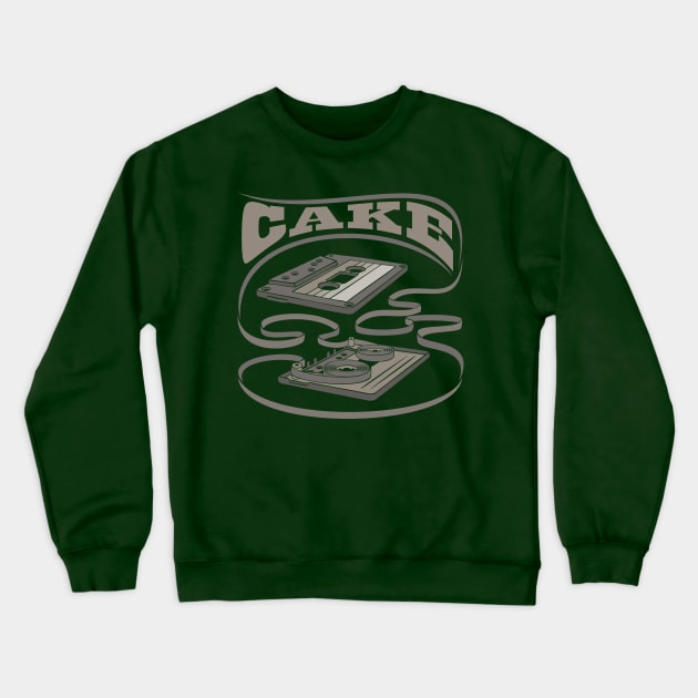 Cake Exposed Cassette Crewneck Sweatshirt by Vector Empire